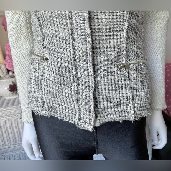 ANTHROPOLOGIE Cartonnier Cotton Tweed Jacket with Gold Metallic Threads size S - Picture 7 of 11